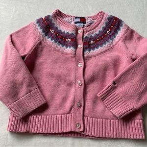 Tommy Hilfiger Pink Floral Cardigan Size 3